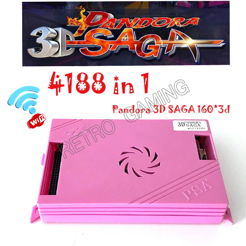 

Pandora 3D SAGA 4188 in 1 Arcade Game Board 160*3d Online Download Games Motherboard VAG HDMI Output for Arcade Console