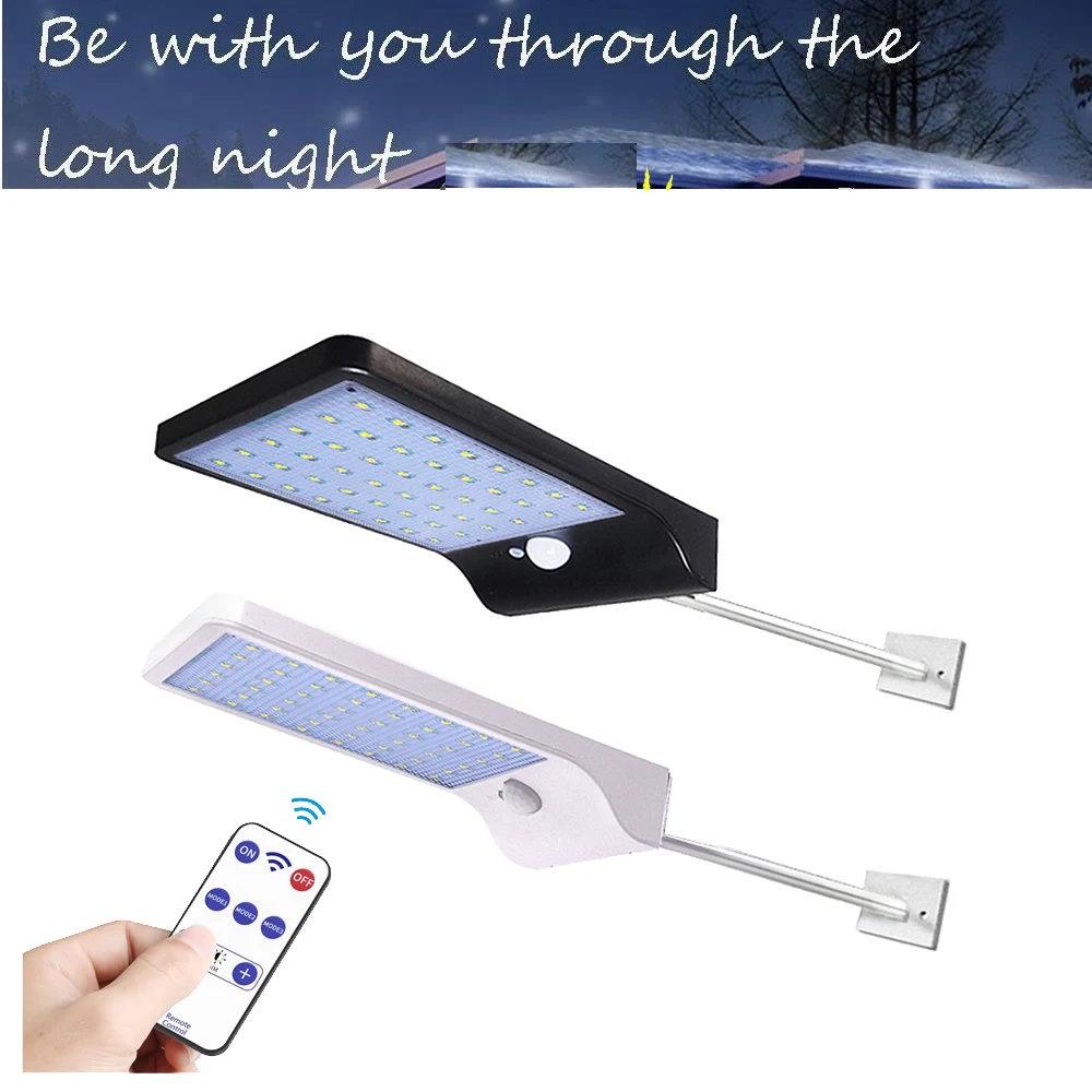 

remote 36/48 LED Solar Light Three Modes Waterproof Outdoor Wall Fence spot security garden yard pathway solar lamp pole