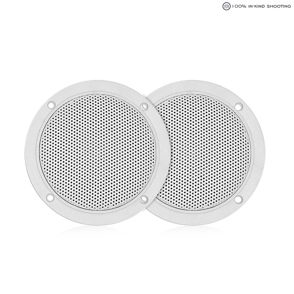 2Pcs 4-inch Marine Waterproof Speakers Motorcycle Outdoor Music Speakers For ATV UTV Boat SPA Golf Cart