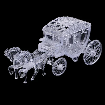 

12 Pieces Clear Carriage Design Candy Boxes Sweets Packaging Favours Gift Boxes Plastic Container for Wedding Party Home