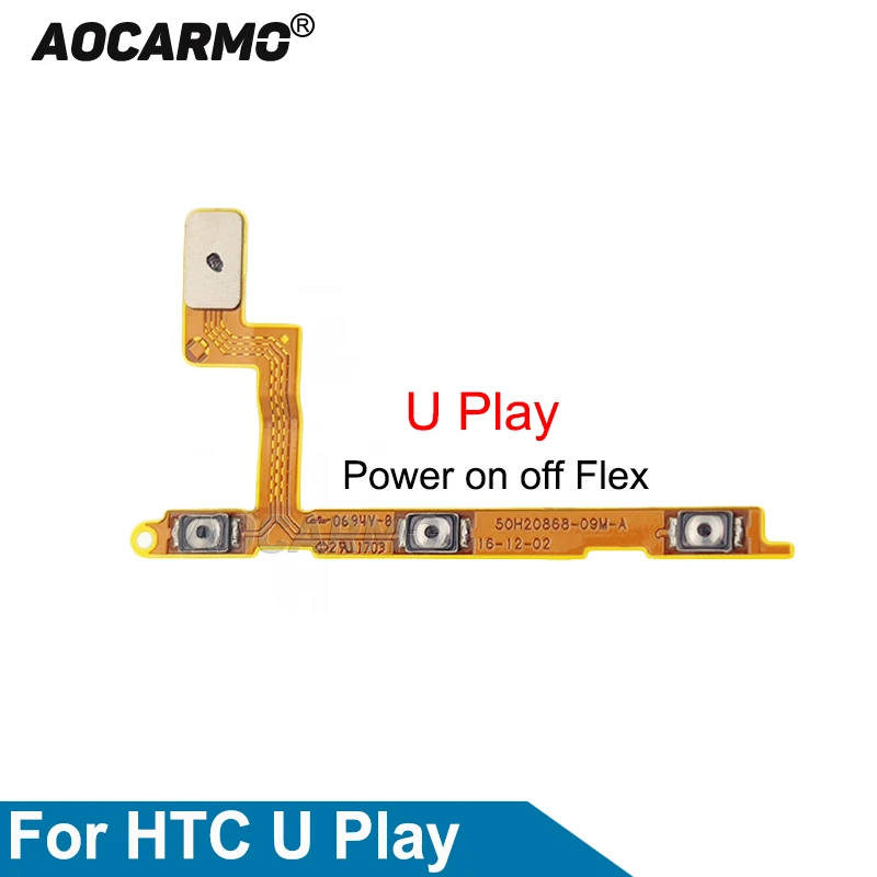 Aocarmo For HTC U Play Power On Off + Volume Button Flex Cable Replacement Parts | Мобильные телефоны и аксессуары