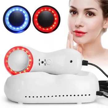 

Hot Cold Hammer Red Blue Light Facial Skin Lifting Tighten Beauty Machine Skin Tag Removal Led Photon rejuvenation MassageDevice