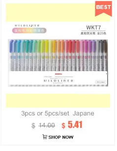 1PC Japanese stationery zebra Mild liner double headed fluorescent pen hook pen highlighter pen color Mark pen kawaii