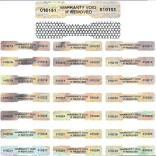 

50x10mm Laser Security Label Tamper-Proof Holographic Warranty Void Stickers with Unique Serial Number Void Seal Adhesive labels