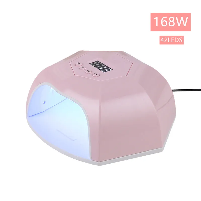 168W Светодиодная УФ-лампа для ногтей с 42 Pcs светодиоды лечения УФ гели сушильная