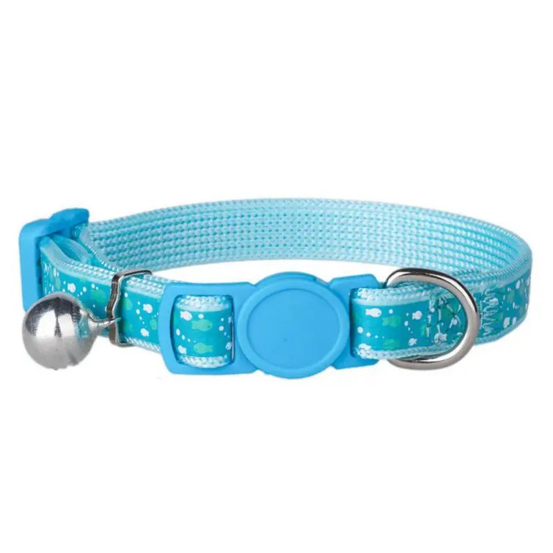 

Pet Fashion Adjustable Nylon Decorative Collar with Bell for Puppy Cats and Small Dogs, Red/Light Red/Blue/Purple Pet Products