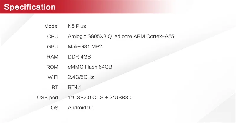 20 шт./партия DHL Android 9,0 Smart tv Box N5 Plus телеприставка S905X3 четырехъядерный 2,4/5G WiFi BT 4,1 8K HDR медиаплеер 4G 64G