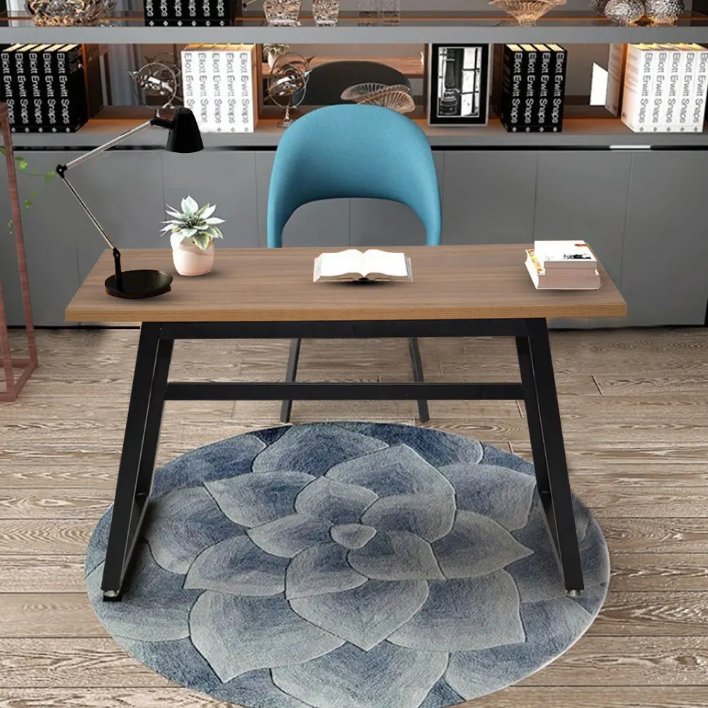 Rustic Wood Computer Desk Vintage Industrial Home Office Desk with Heavy-Duty Metal Base Works As Writing Desk Study Table TB Rustic Wood Computer Desk Vintage Industrial Home Office Desk with Heavy-Duty Metal Base Works As Writing Desk Study Table TB
