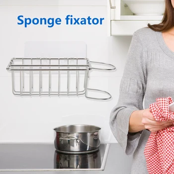 

Stainless Steel Sponge Drying Holder Dish Brush Rack Kitchen Sink Scrubber Shelf for Household Kitchen Tray Accessories