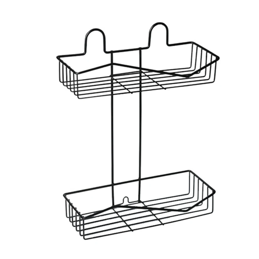 

Bathroom Bin Storage Organizer Kitchen Iron Art Rack Holders Hanging Stand Wire Home Wall Shelf Nordic Style Tableware