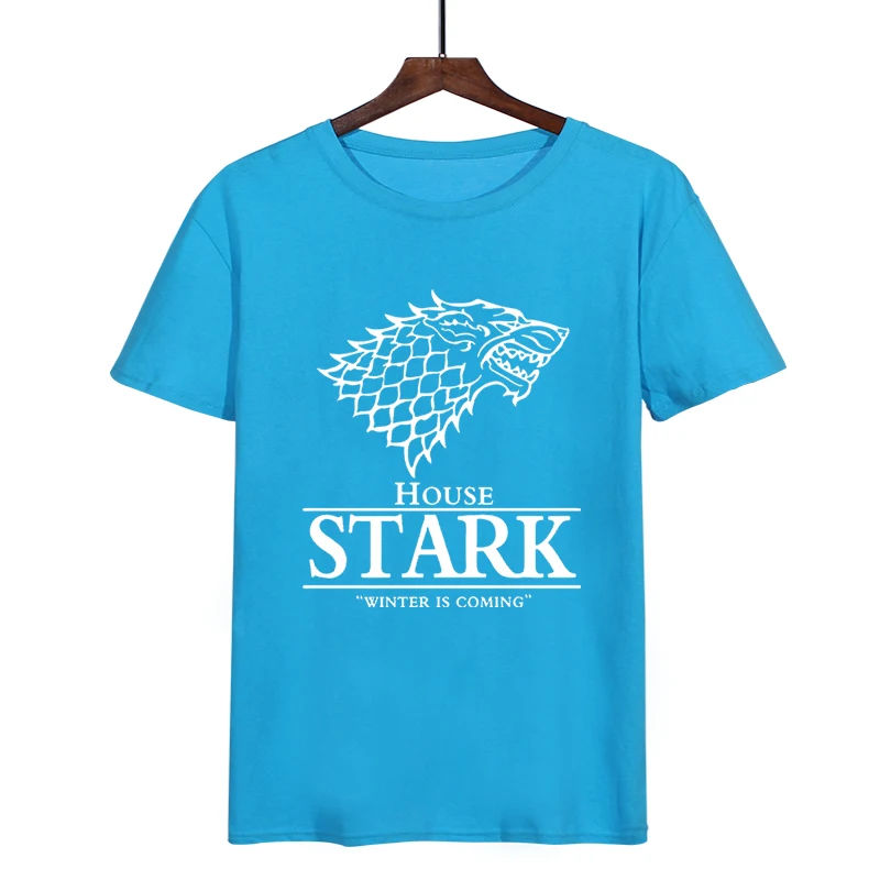 Новинка, Мужская футболка Stark, топы Winter Is Comming, Мужская футболка, Игра престолов, мужские футболки, повседневная мужская футболка, топ, летние футболки - Цвет: Розовый