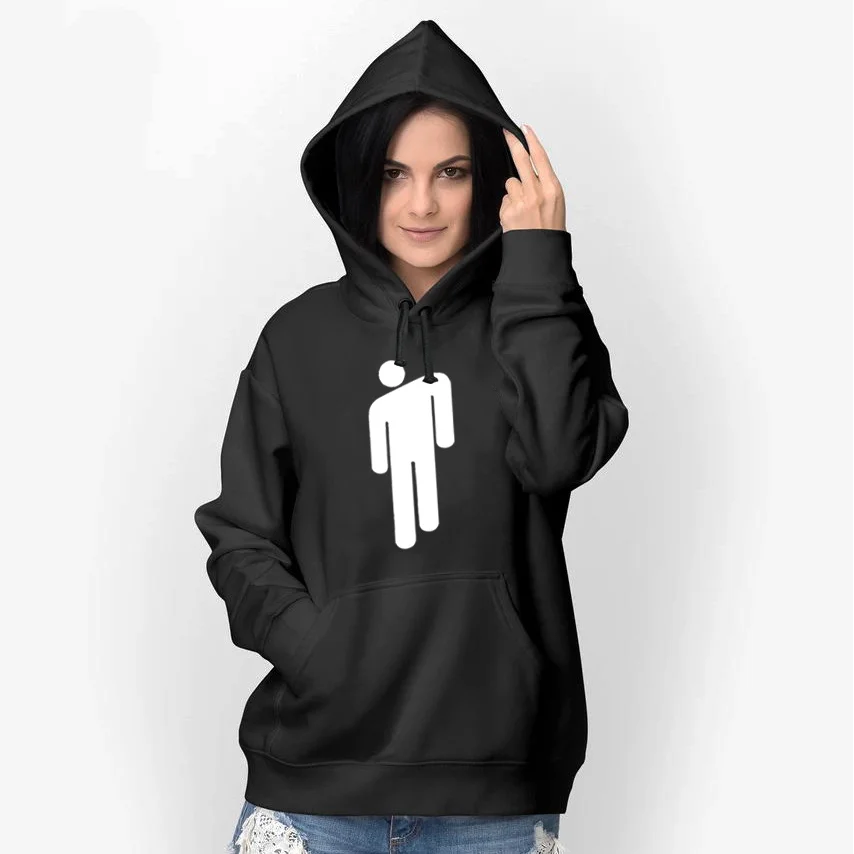 Womens Clothing Harajuku Hoodie Kpop Billie Eiish Print Streetwear Oversized Hoodies Casual Womens Hoodies Pullover Winter Coat