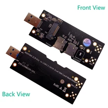 Ngff m.2 para usb 3.0 adaptador cartão de expansão com nano duplo slot para cartão sim para wlan/lte 3g/4g/5g módulo apoio m.2 chave b 3042/3052