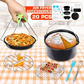

2020 NEW 20Pcs Air Fryer Accessories Home Kitchen Cooking Tools For Barbecue Baking Cooking Fit For 3.8-5.8QT Air Fryer