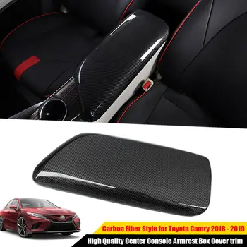 

Carbon Fiber ABS Car Center Console Armrest Box Cover For Toyota Camry 2018 2019 Interior Accessories Decorative Stickers