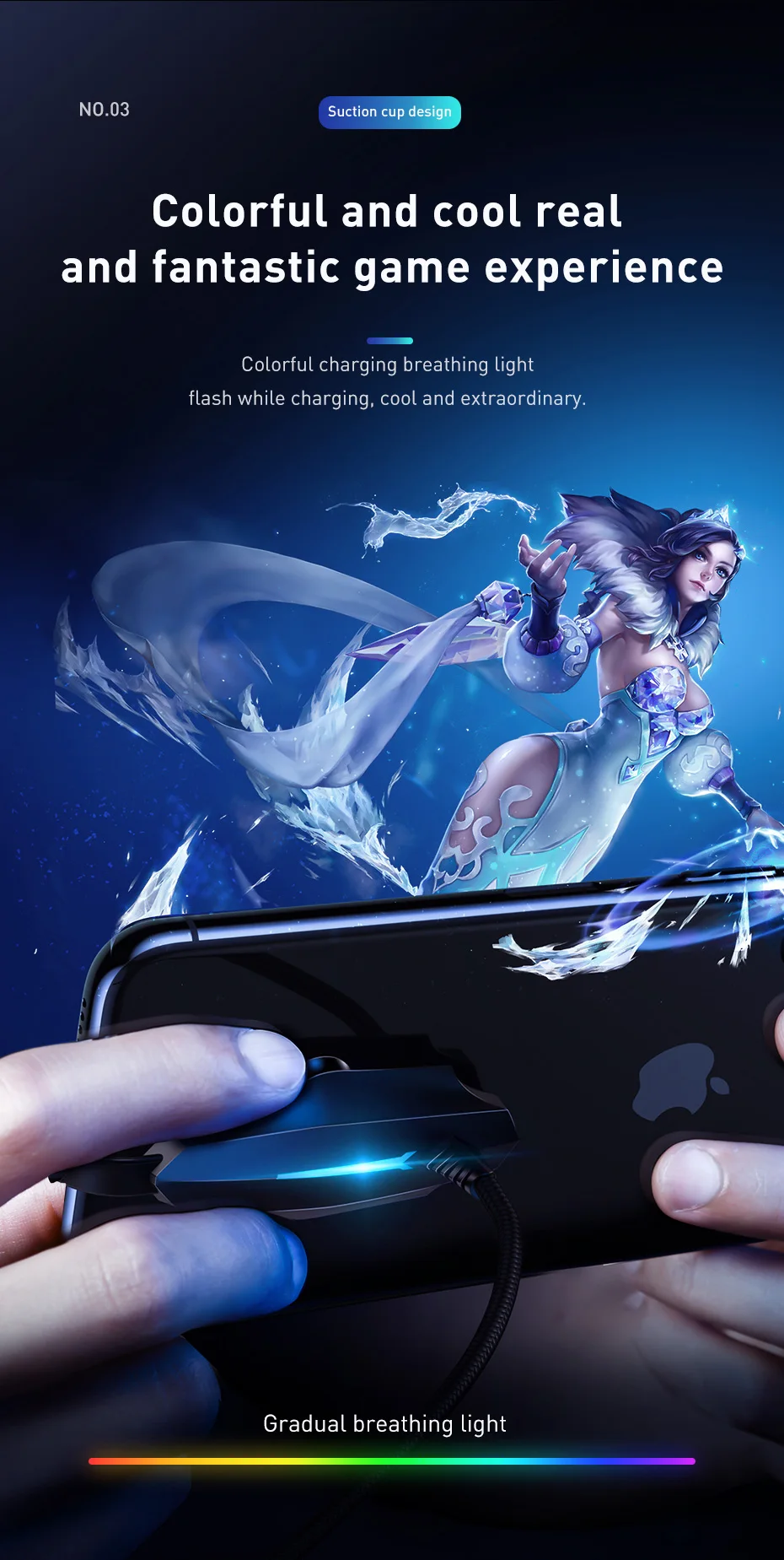 Baseus дизайн для игр кабель для iPhone кабель для зарядки с красочными лампами usb type C кабель для samsung Xiaomi USB C интерфейс