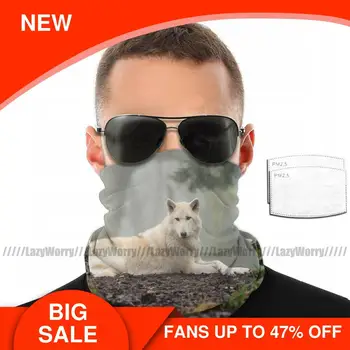 

White Wolf Mouth Face Mask Lone Wolf Facial Mask Fashion Nice Adult with Filters Mask