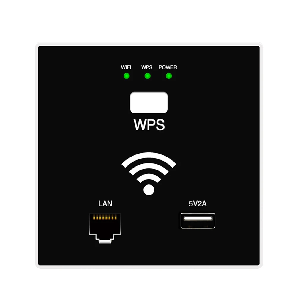 Настенный Wi-Fi маршрутизатор 300 Мбит/с точка доступа Беспроводная розетка Ap с Rj45 Usb Wps шифрование для домашнего отеля проект поддержка Ac Ma