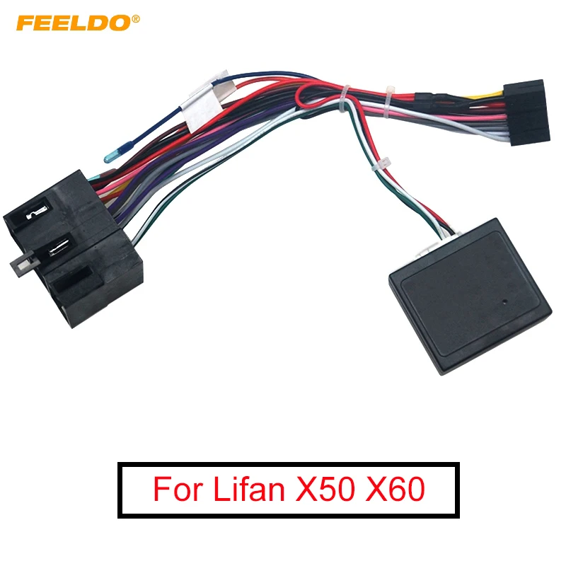 FEELDO автомобильный аудио 16PIN Android кабель питания адаптер с Canbus коробка для Lifan X50 X60