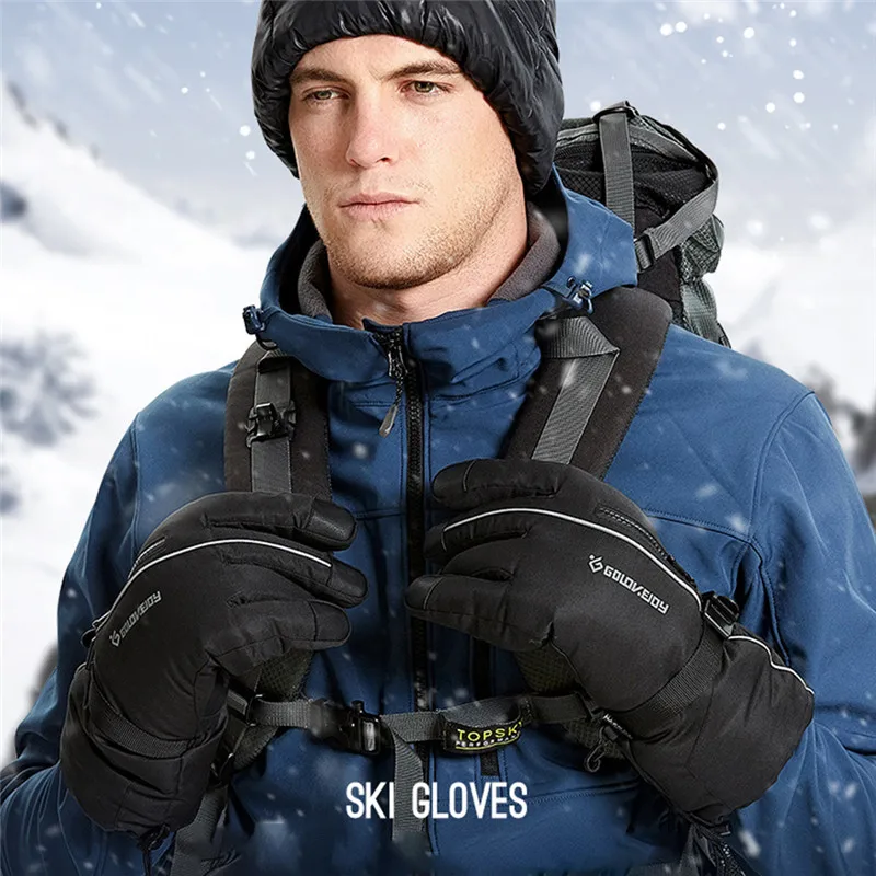 Лыжные перчатки Сноуборд перчатки Снегоход Мотоцикл езда зимние перчатки ветрозащитные водонепроницаемые унисекс Зимние перчатки