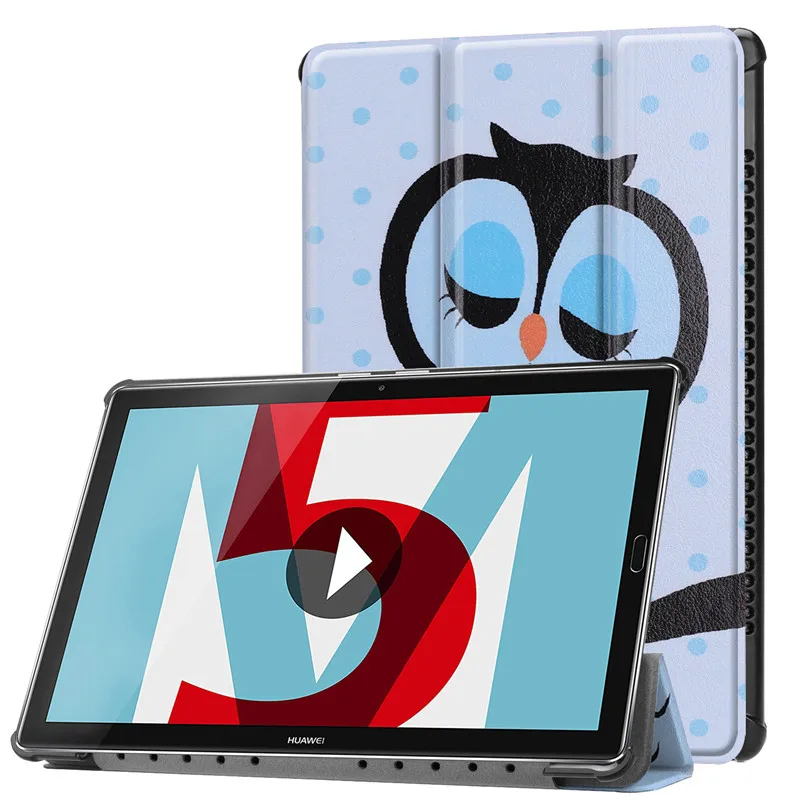Разноцветный окрашенный чехол для планшета huawei MediaPad M5 10," CMR-AL09 CMR-W09 из искусственной кожи планшет Смарт Магнитный Складной футляр