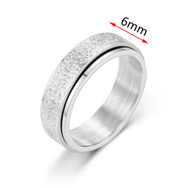 Ring For Women Spinner Fidgets Rings Stainless Steel Rotate Freely Spinning Anti Stress Accessories Jewelry 2021 Gifts