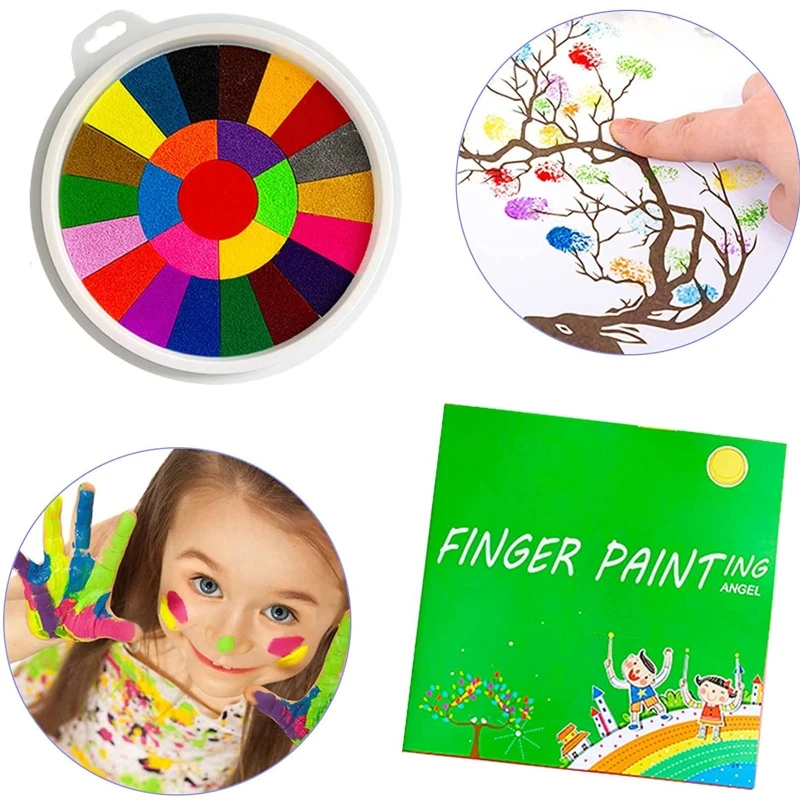 Funny Finger Painting Kit 12/25 Colors Book Bring Picture Book Kids Graffiti  Colored Children Drawing Garden Kindergarten Diy Cr - Drawing Toys -  AliExpress