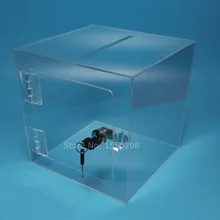 Средний Премиум прозрачная акриловая урна для голосования коробка для пожертвований кубик 10 дюймов