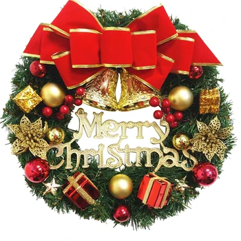 

Christmas Decoration Wreath 30cm Christmas Wreath Door Hanging Christmas Gifts Christmas Vine Ring PVC Christmas Wreath