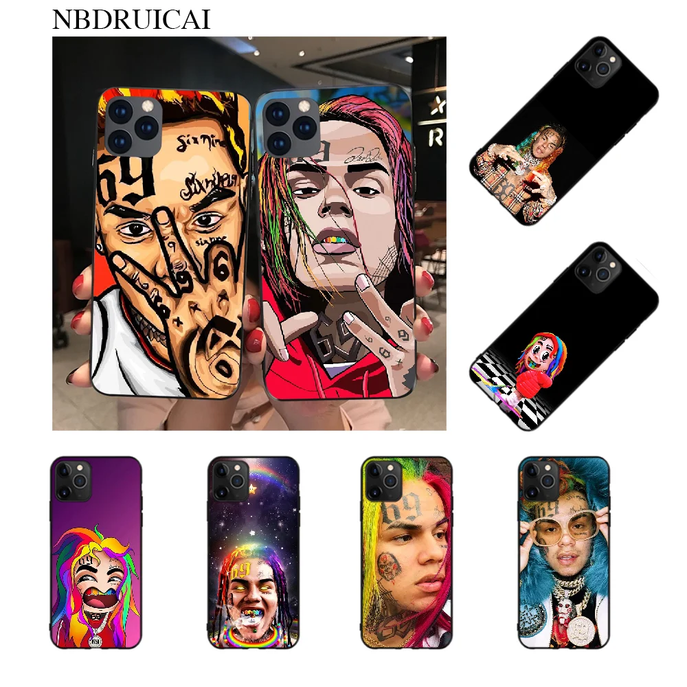 NBDRUICAI Rapper 6ix9ine черный ТПУ мягкий резиновый чехол для телефона iPhone 11 pro XS MAX 8 7 6 6S Plus X