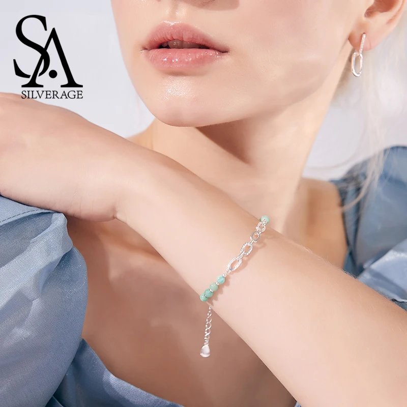 Серебряный браслет SA SILVERAGE S925 Подарочные ювелирные изделия для девушек