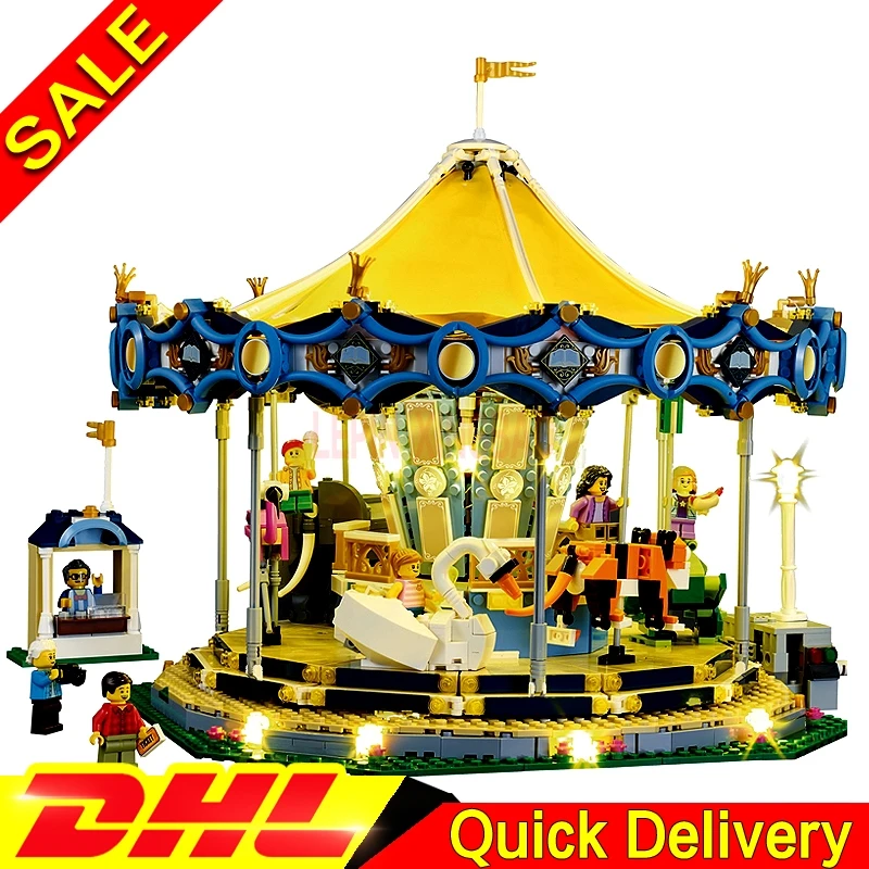 

IN STOCK DIY LED light LP 15036 2705PCS 15036BCity Street Model Building Kits Blocks legaoings Toys Clone 10257