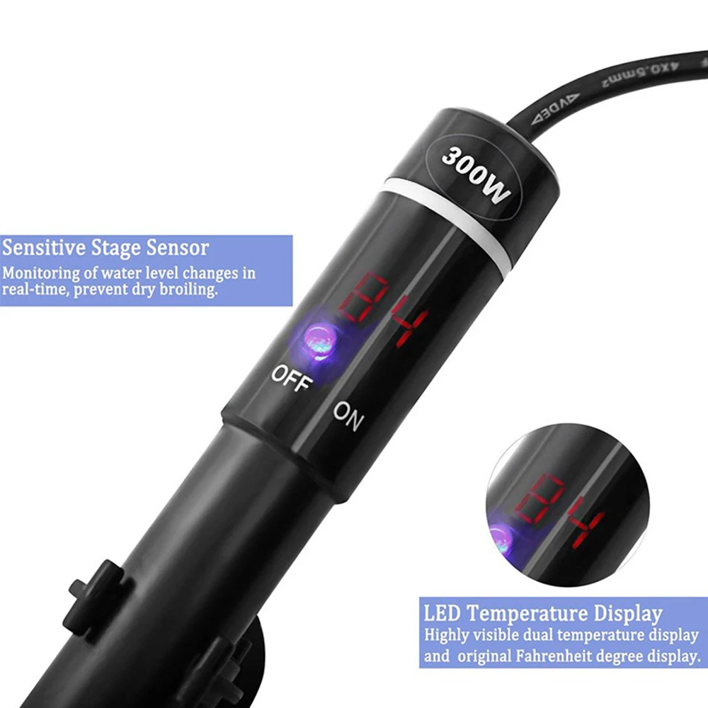 Горячая Распродажа нагреватель для аквариума из титанового сплава, погружной титановый аквариум для аквариума, регулировка термометра, аксессуары для аквариумов