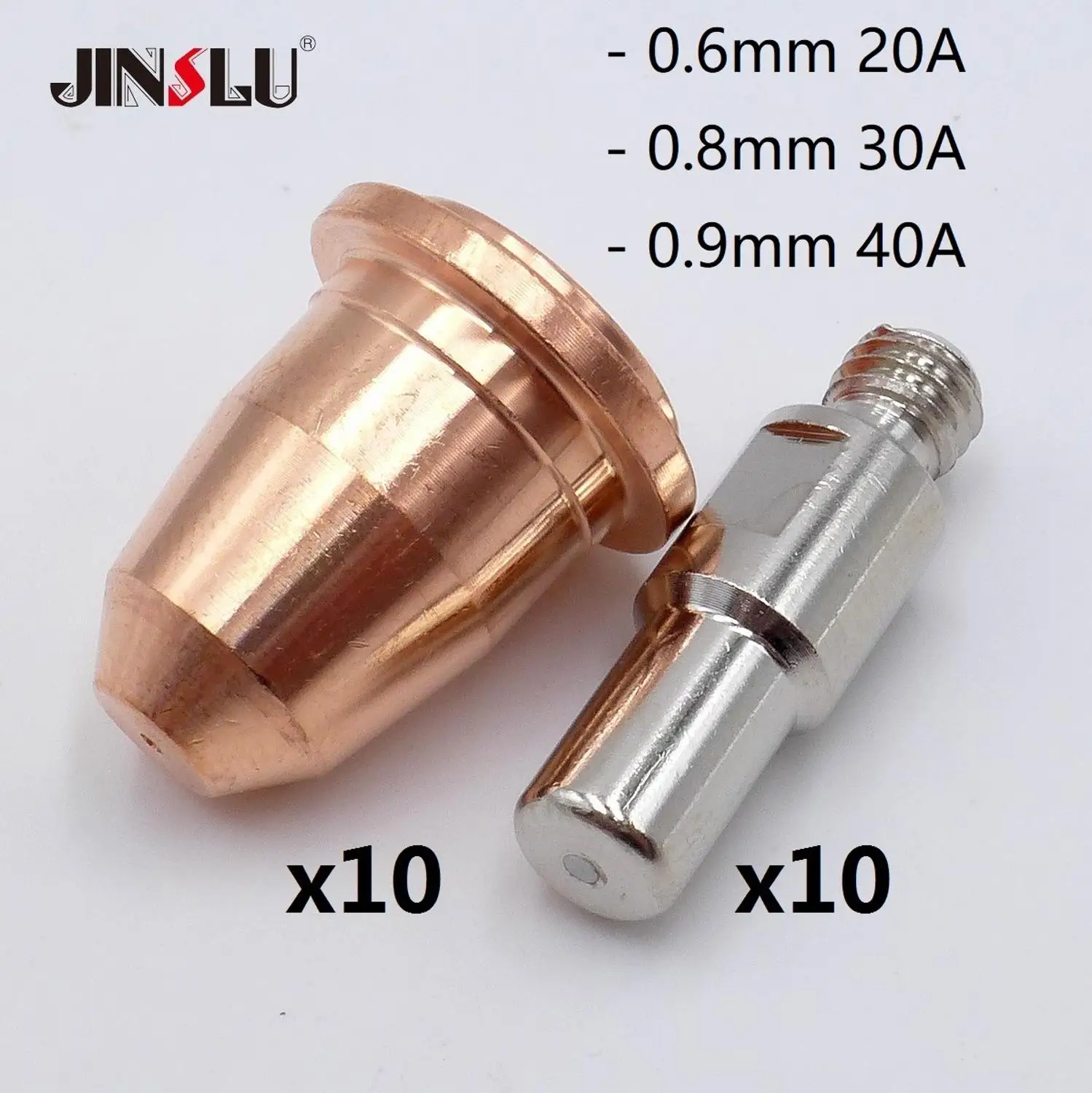 20A 0.6mm 30A  0.8mm 40A 0.9 20pcs S45 CUT55 PT-40 PT40 IPT-40 HC4000 PR0110 Electrodes PD0116  Nozzle Tips Fit telwin plasma 34