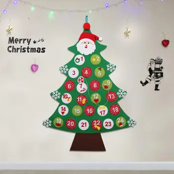 OurWarm boże narodzenie kalendarze adwentowe nowy rok czuł odliczanie kalendarze ozdoby na ścianę DIY Kid prezenty Home Decoration tanie i dobre opinie christmas tree