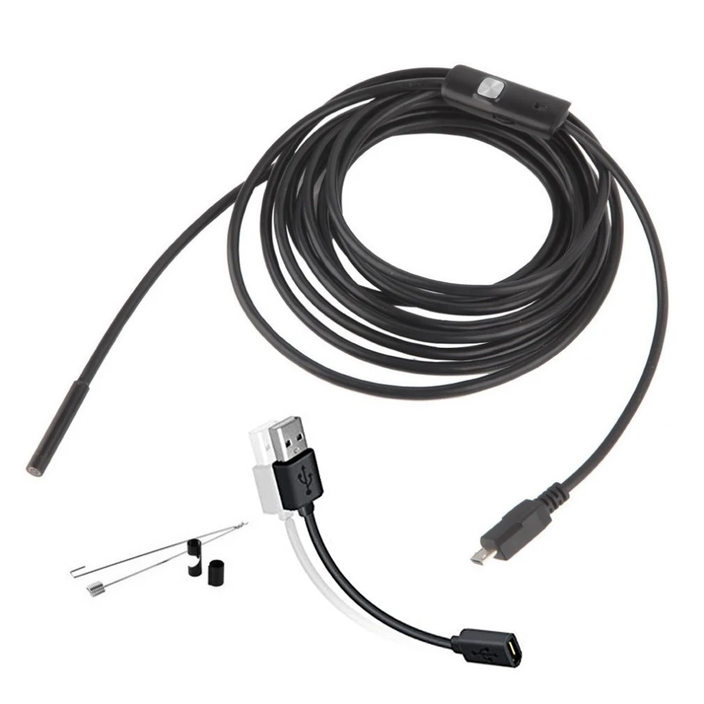 USB эндоскоп с HD камерой 1/1 5/2 м 6 светодиодов|Бороскопы| |