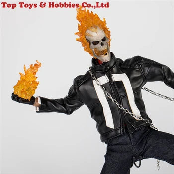 

1/6 Scale New Ghost Rider Johnny Blaze Full Set Action Figure Chariot of Soul Movable Skull Toy For Collection