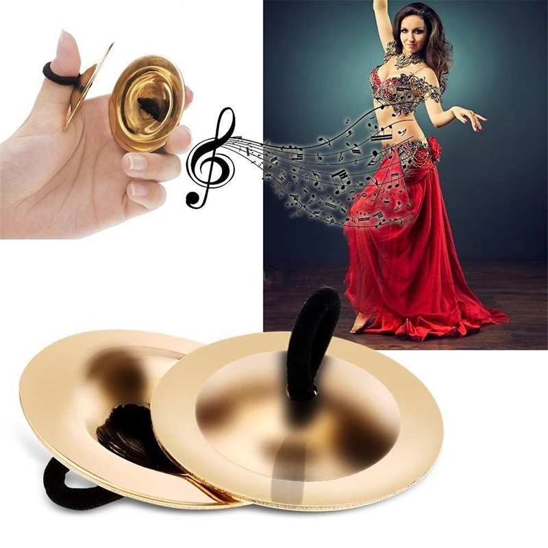 Finger Cymbals Middle East Percussion Dancing Props Instrument Musical Instrumen Belly Dance Brass Toys Metal |