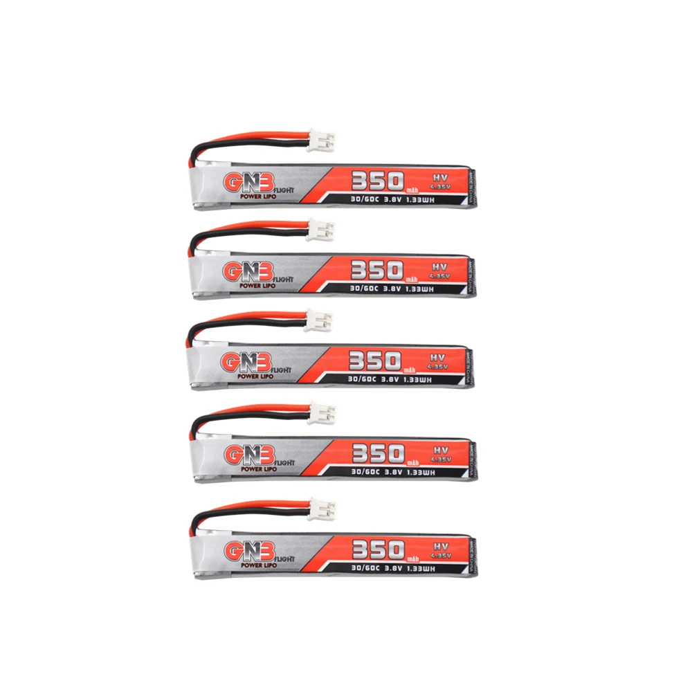 

5PCS GAONENG 350MAH 1S 3.8V 30C Lipo Battery PH2.0 Plug for US65 UK65 URUAV UR65 Mobula7 Snapper6/7/8 RC Whoop BetaFPV Drone
