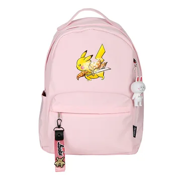 

Anime Pokemon School Backpack for Teenage Girls Boys Bag Squirtle Primeape pikachu Travel Shoulder Backpack
