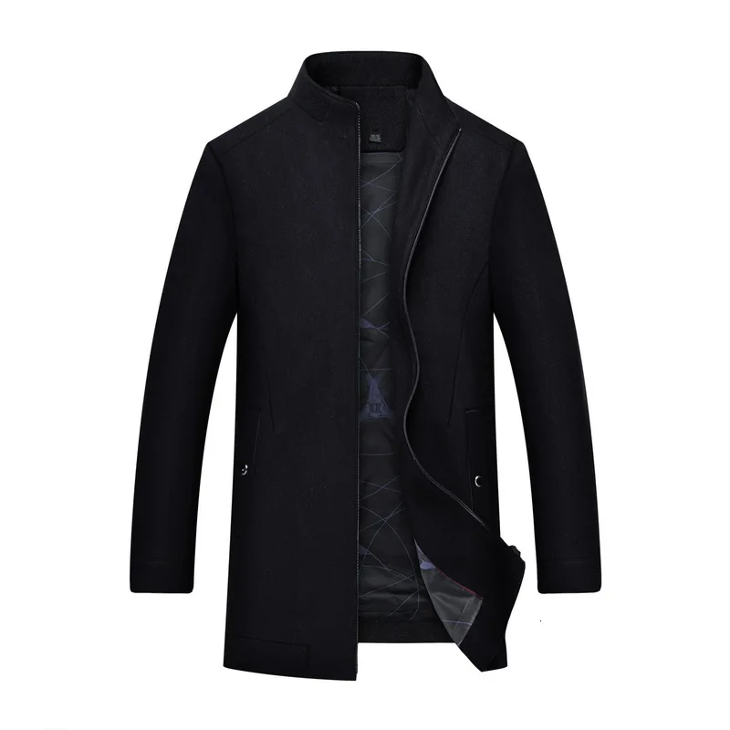 

10XL 8X Slim Fashion Single Breasted Overcoat Jacket Men Business Casual Long Wool Winter Keep Warm Mens Coat Male Brand Clothes