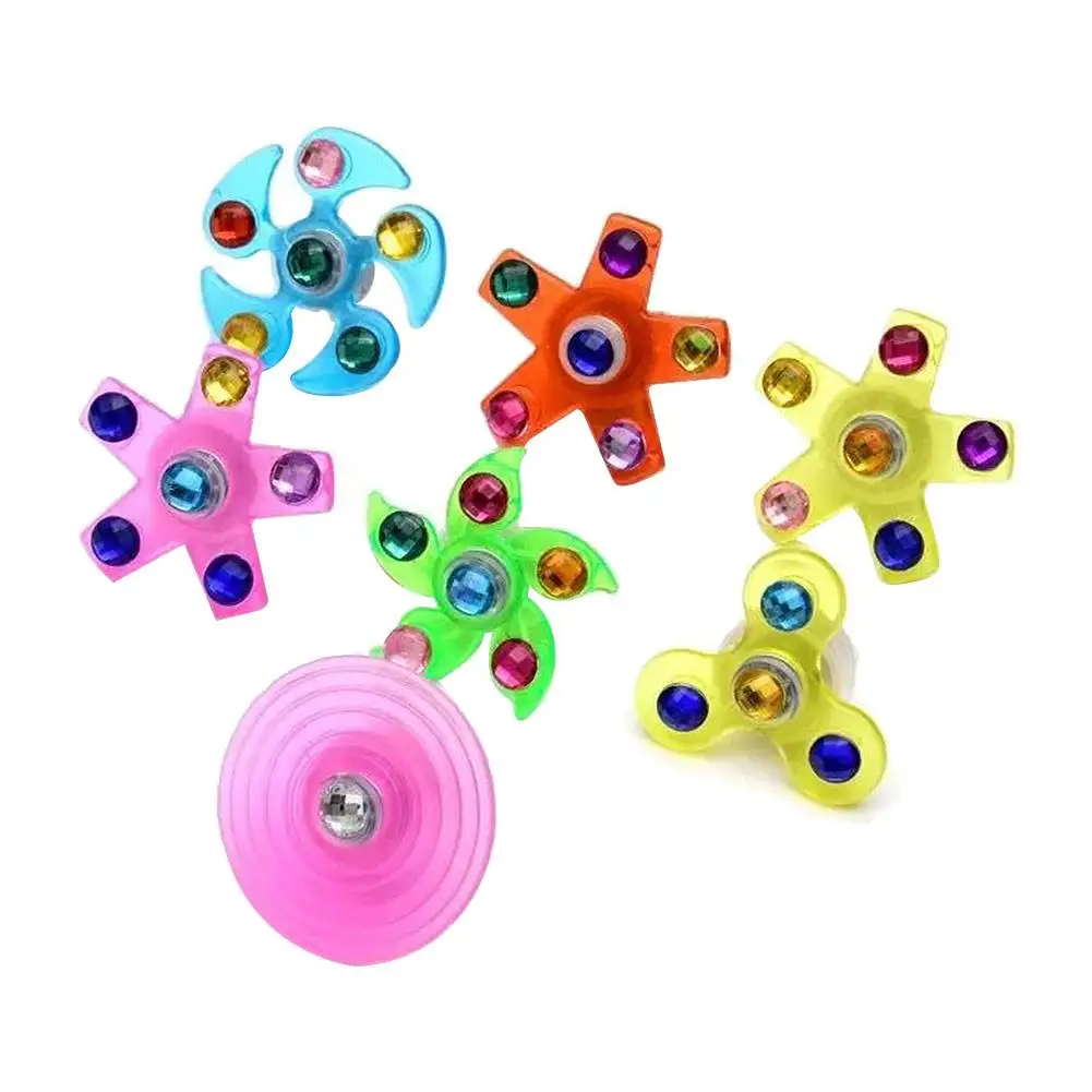 

10PCS Plastic + Electronics Flash Rotating Gyroing Ring Gyroes Braceleting Toys Glowing Ring Flashes Toys For Children
