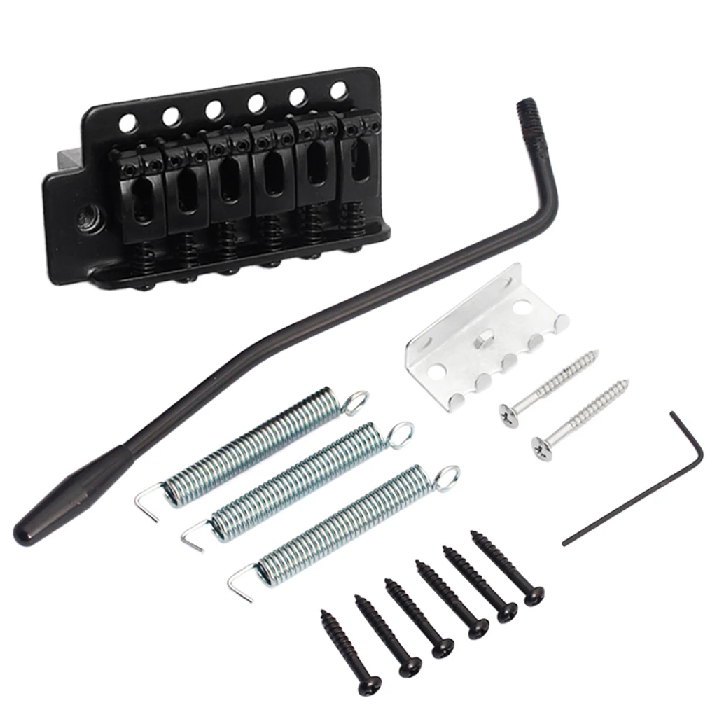Left Handed Tremolo Bridge Black Electric Guitar Bridge Metal Replacement