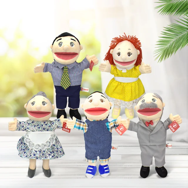 Buy 30cm A Family Open Mouth Puppet New Kindergarten Show Mom And Dad Ventriloquist To Tell A