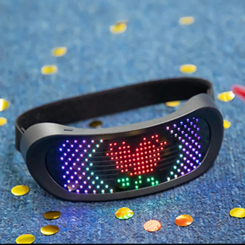 

Portable Glow Dynamic Glasses Light USB Charging Port 5hours Battery Life Full Color LED Glasses for Carnival Parties