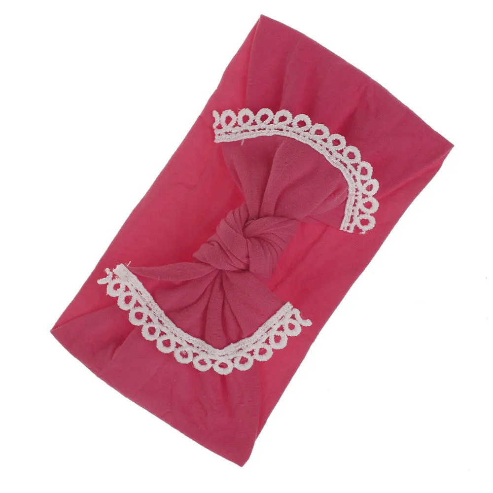 2020 Brand New Newborn Toddler Baby Girls Baby Bow Lace Elastic Hair Headband Hair Accessories Baby Gifts