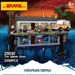 DHL 25010, 2499 шт., строительные блоки «странные вещи», «перевернутые вверх дном», кубики, детские игрушки на день рождения, рождественский