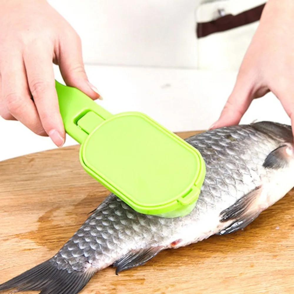 1pcs Cleaning Fish Scales Tool with Knife Scraping Fish Scales Multifunctional Fish Killing Gadget Kitchen Cooking Accessories