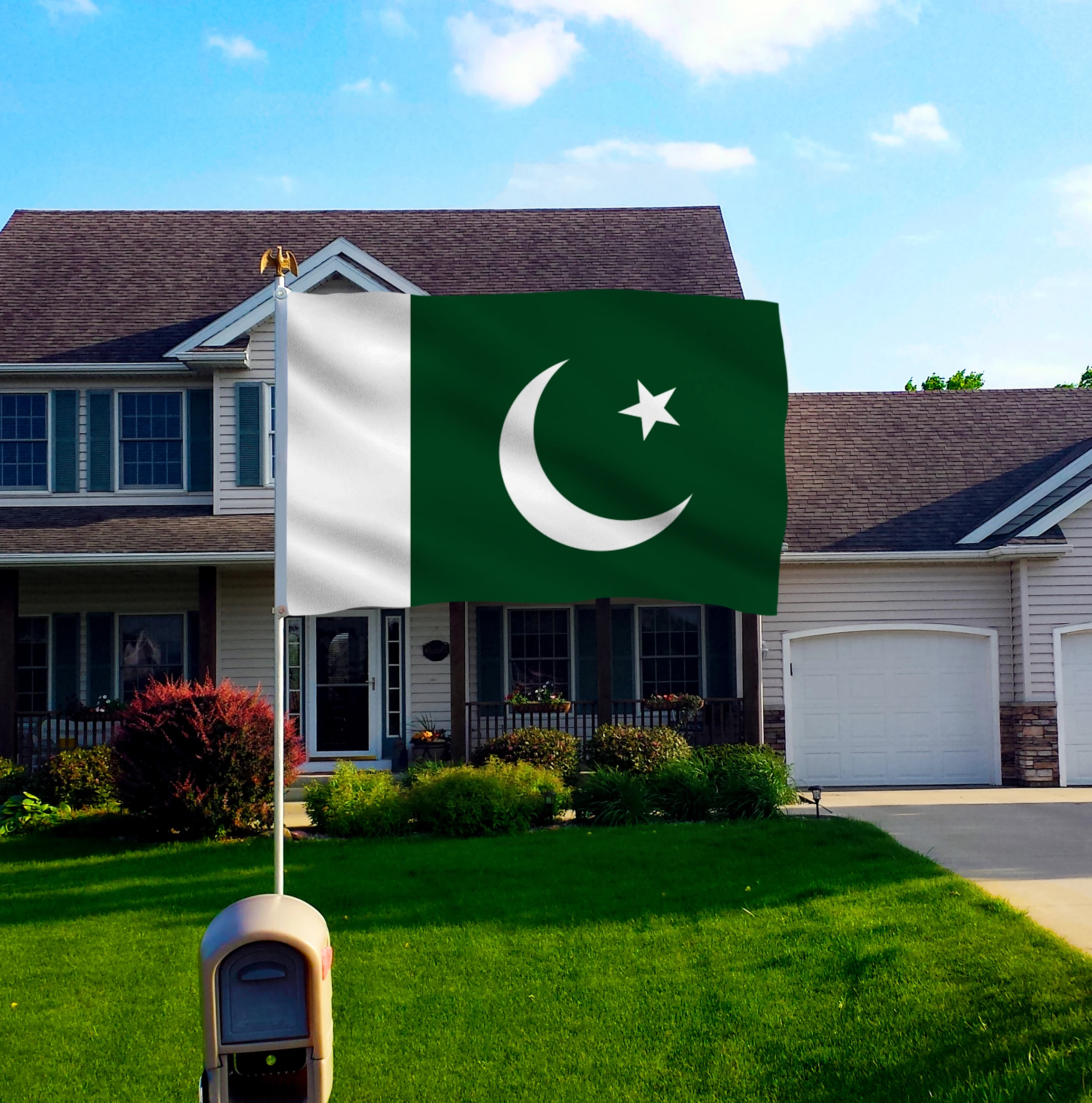 Флаги из полиэстера 5*3 фута 150*90 см 2017|pakistan flag|polyester flagflags polyester |