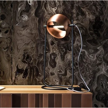 

Modern Traditional Black/rose Gold Iron Led Restaurant Table Lamp deco
